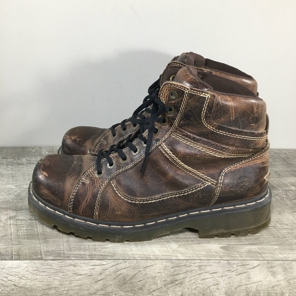 Dr. Martens Docs Soren Mens Distressed Leather Air Wair Boots Size UK 12 US 13 - Picture 6 of 11